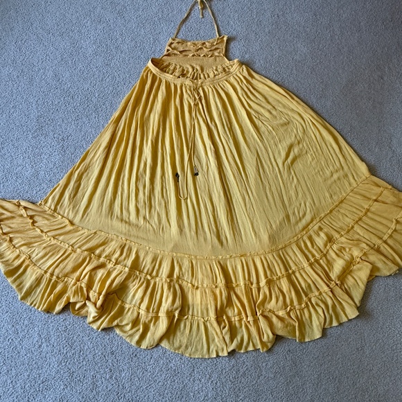 Free People, Small, Golden Yellow Extratropical Maxi Dress - Picture 4 of 4